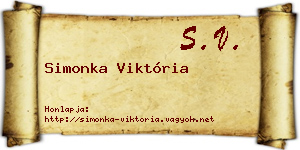 Simonka Viktória névjegykártya